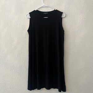 Eileen‎ Fisher Black Dress Tunic Slit Black XS Sleeveless